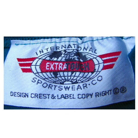 Vtg International Sportswear Mock Neck Pullover TOP, Plus Sz 2X, Spearmint Green - Picture 5 of 5